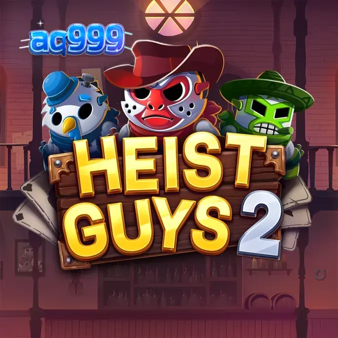 Heist Guys 2 স্লট গেমের একটি দৃশ্য যেখানে হাইস্ট থিম এবং ক্যারেক্টার দেখা যাচ্ছে।